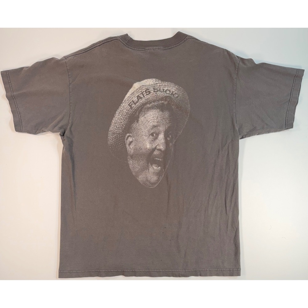 Vintage Slime Flats Suck Graphic T-Shirt Murina XL Grey 90s Streetwear Tee